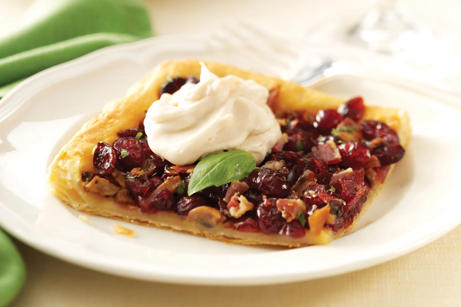 Caramelized Cranberry-Mushroom Galette