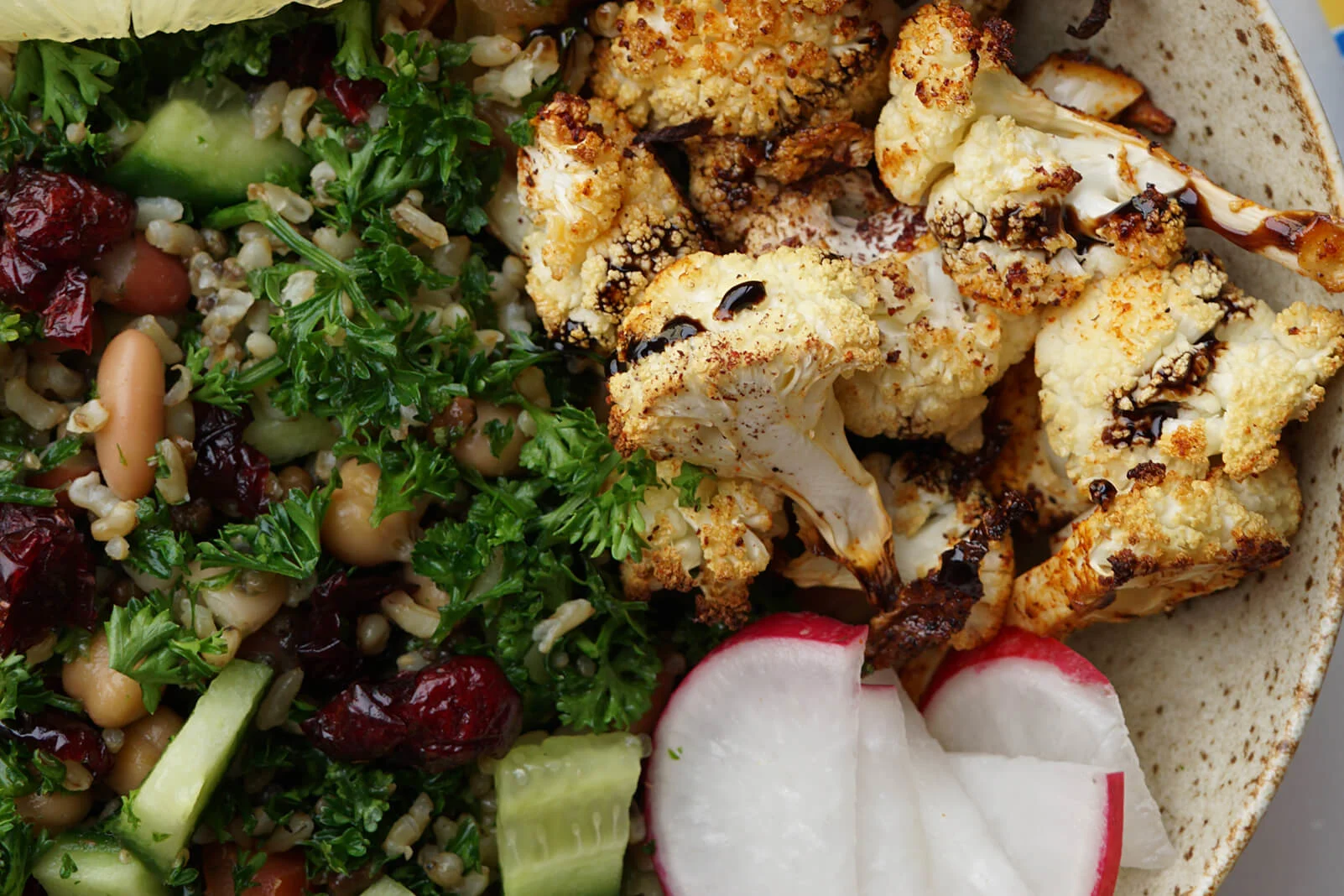 Balsamic Glazed Cauliflower & Ancient Grains