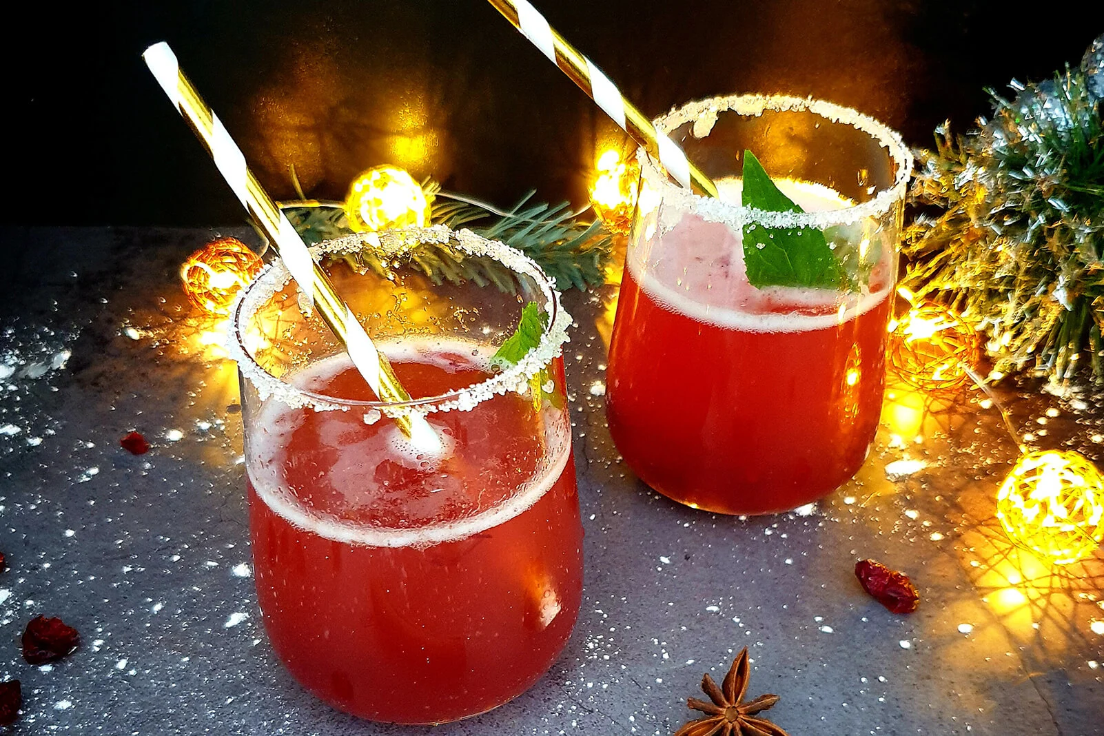 Spiced Cranberry Mocktail