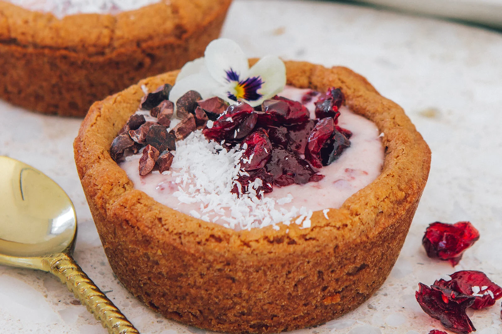 Cranberry Cheesecake Cookie Cups