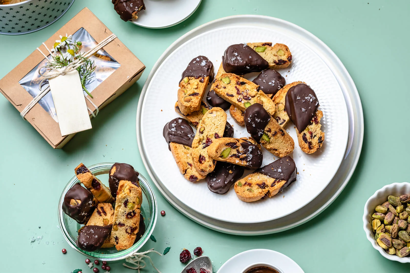 Cranberry & Pistachio Biscotti