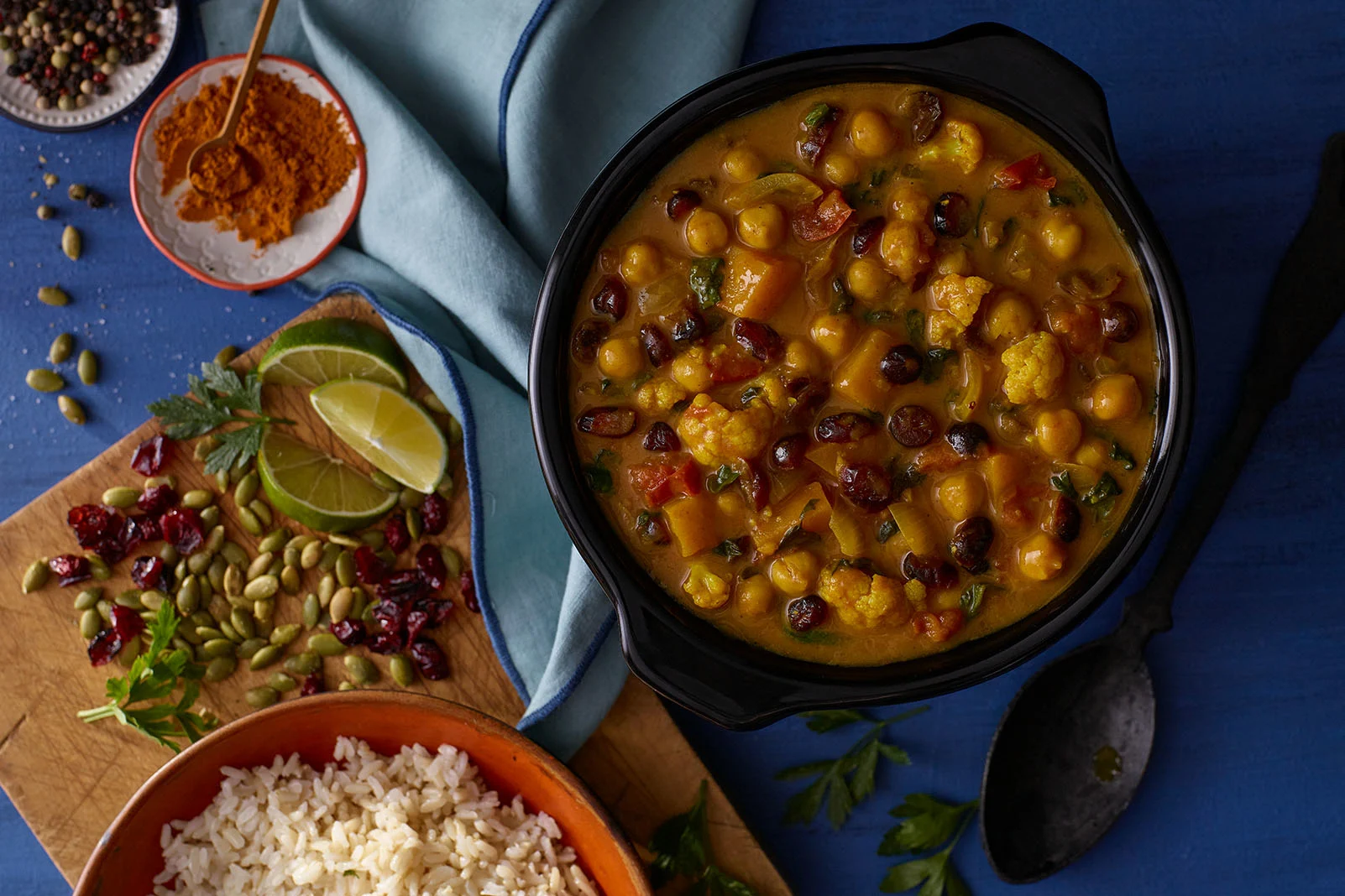 Crockpot Curry with Cranberry and Butternut Squash