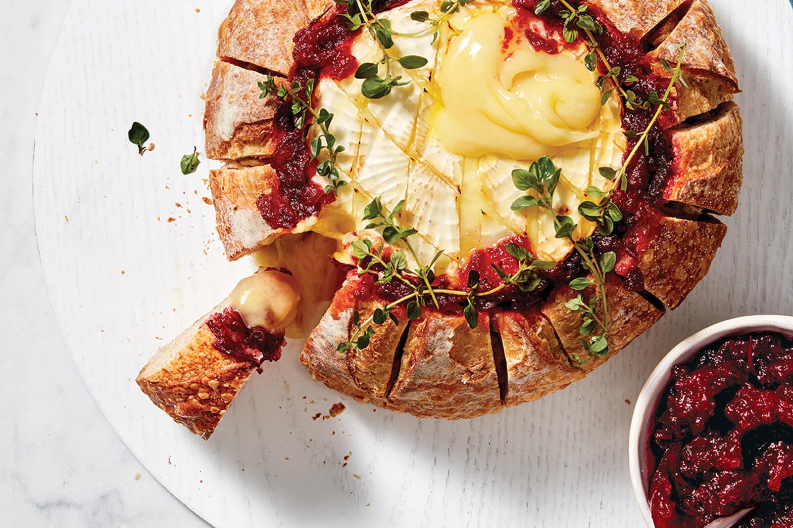 Baked Cranberry and Brie Bread