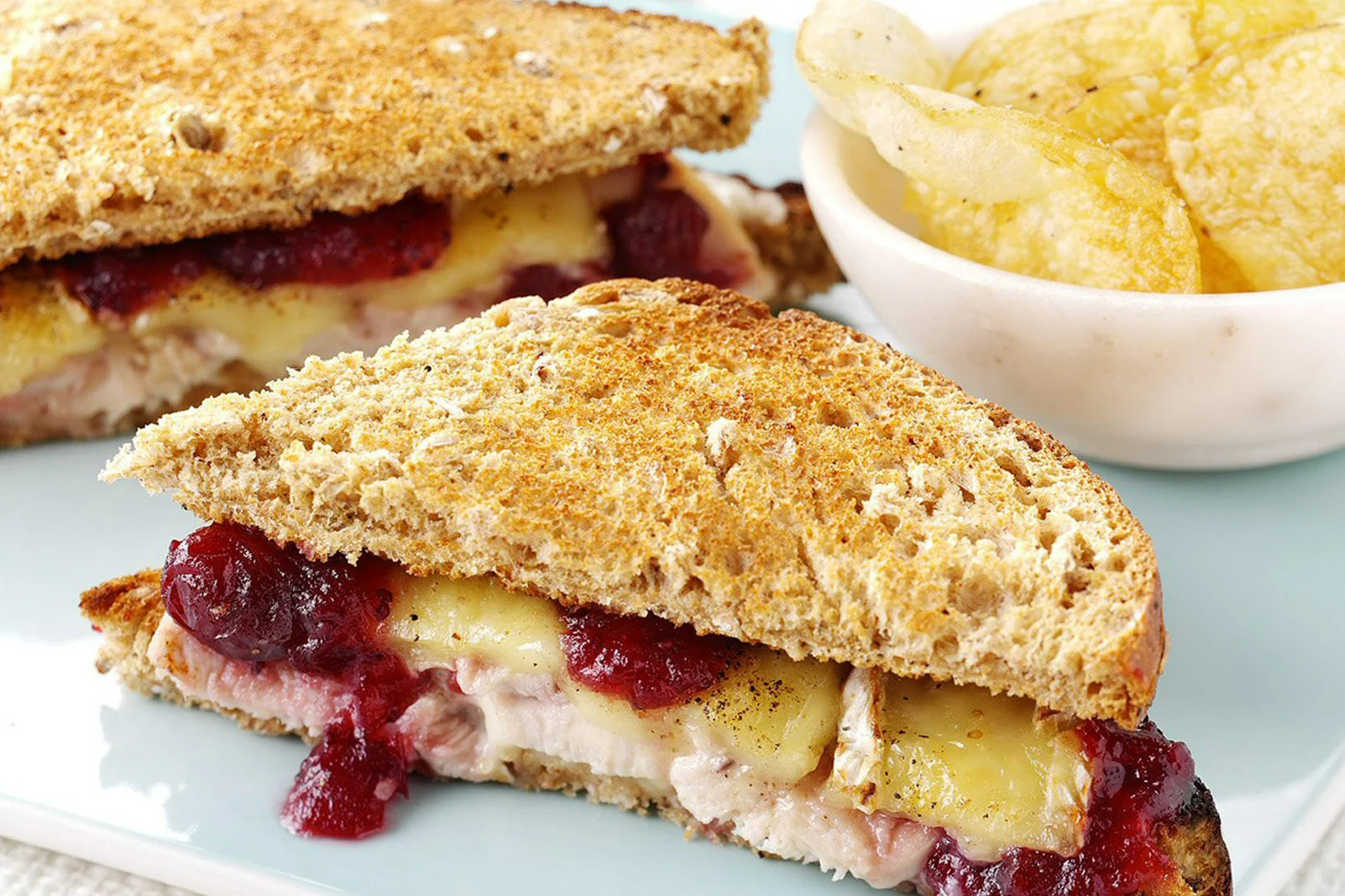 Cranberry, Brie & Chicken Toastie