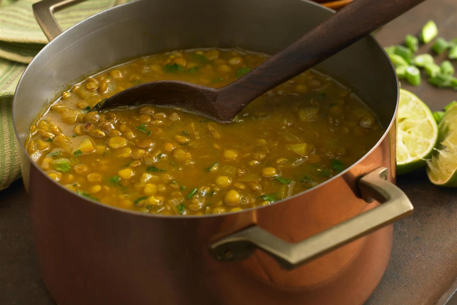 Lentil-Split Pea-Pomegranate Soup